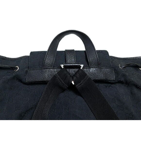 GUCCI Jackie Line 114551 Backpack GG Canvas Daypack Black Logo Vintage - Picture 14 of 15